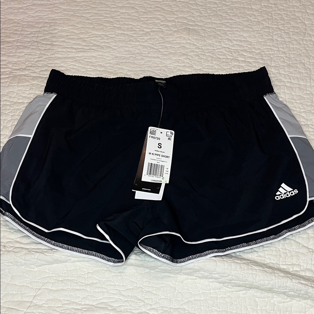 Adidas Women's Black and Gray Athletic Shorts